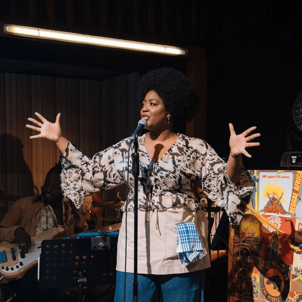 Production scene from Black Power Desk