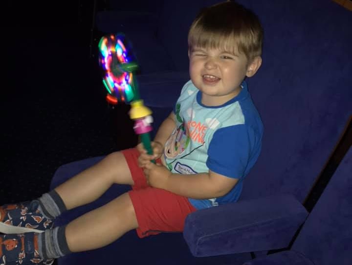 James' first trip to the theatre